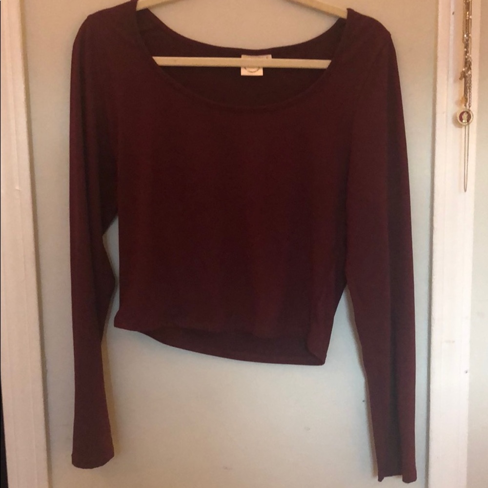 Long sleeve crop top
